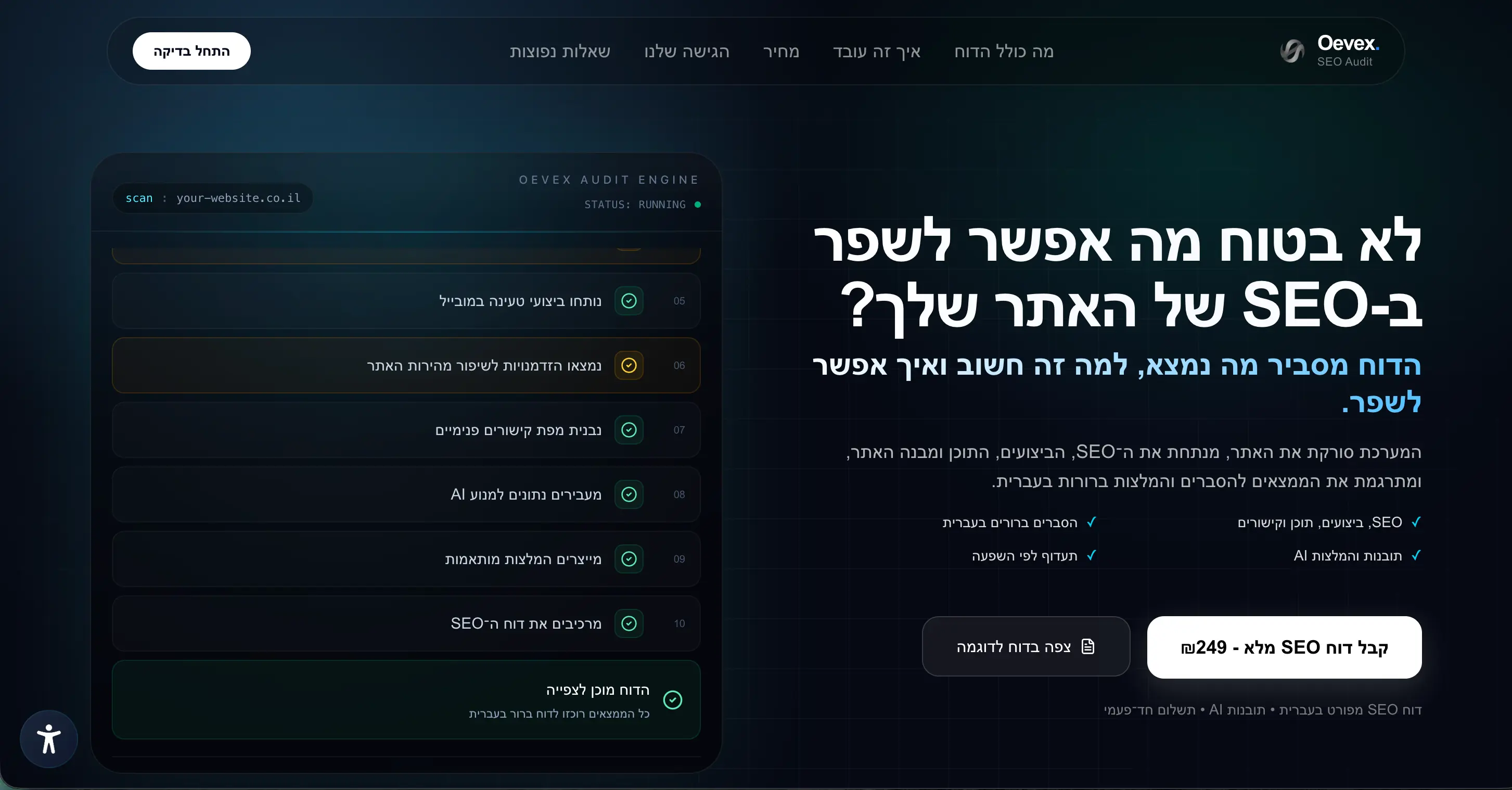 מערכת חכמה לניתוח SEO